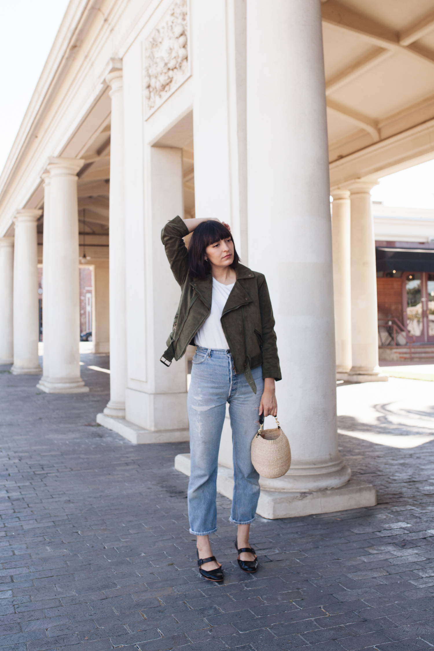 outfit: the (faux) leather jacket - calivintage